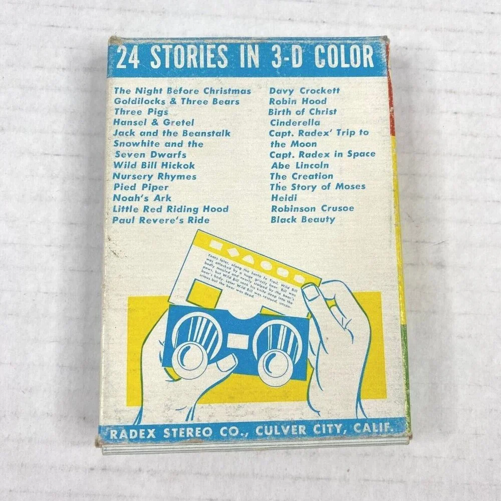 Vintage Radex Stereo Stories Views Film‎ Cards 3D Abe Lincoln Presidents Vol 18